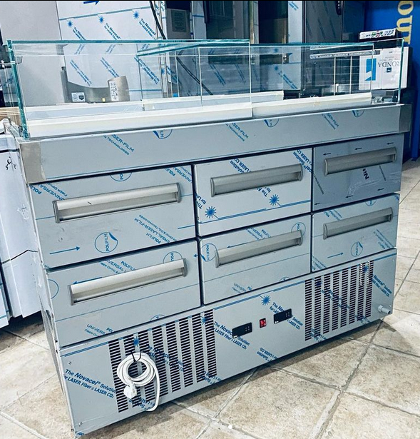 ΒΙΤΡΙΝΑ ΨΑΡΙΩΝ ΨΥΧΟΜΕΝΗ ΜΕ 6 ΣΥΡΤΑΡΙΑ 135Χ70Χ120CM ID