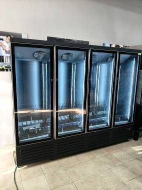 ΒΙΤΡΙΝΑ ΑΝΑΨΥΚΤΙΚΩΝ ΤΕΤΡΑΠΛΗ 250Χ70Χ205CM LUXURY BLACK