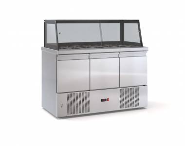 ΨΥΓΕΙΟ ΣΑΛΑΤΩΝ 3 ΠΟΡΤΕΣ GN ΜΕ ΜΗΧΑΝΗ ΚΑΤΩ 135X70X130 ID