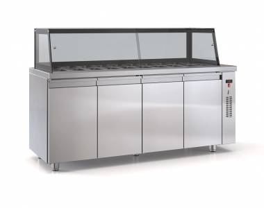 ΨΥΓΕΙΟ ΣΑΛΑΤΩΝ  ΜΕ 4 ΠΟΡΤΕΣ ΧΩΡΙΣ ΨΥΚΤΙΚΟ ΜΗΧΑΝΗΜΑ 195Χ70Χ130 ID