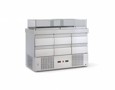 ΒΙΤΡΙΝΑ ΨΑΡΙΩΝ ΨΥΧΟΜΕΝΗ ΜΕ 6 ΣΥΡΤΑΡΙΑ 135Χ70Χ120CM ID