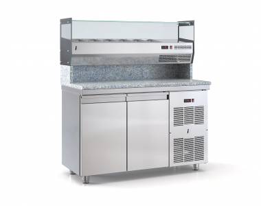 ΨΥΓΕΙΟ ΠΙΤΣΑΣ ΜΕ ΓΡΑΝΙΤΗ ΜΕ 2 ΠΟΡΤΕΣ 135X75X140 ID